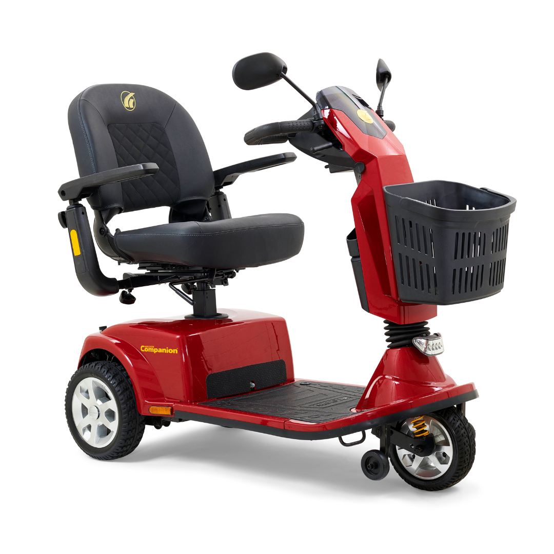 Golden Technologies GC340 Companion Luxury 3 Wheel Full Size Scooter - Red